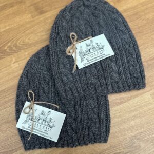 Moška zimska Kapa 100% baby alpaka - temno siva