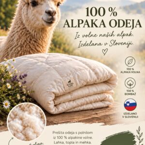 100 % ALPAKA | Naravna odeja, izdelana v Sloveniji