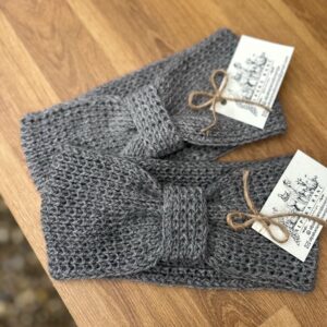 Zimski naglavni trak 100% baby alpaka - siva